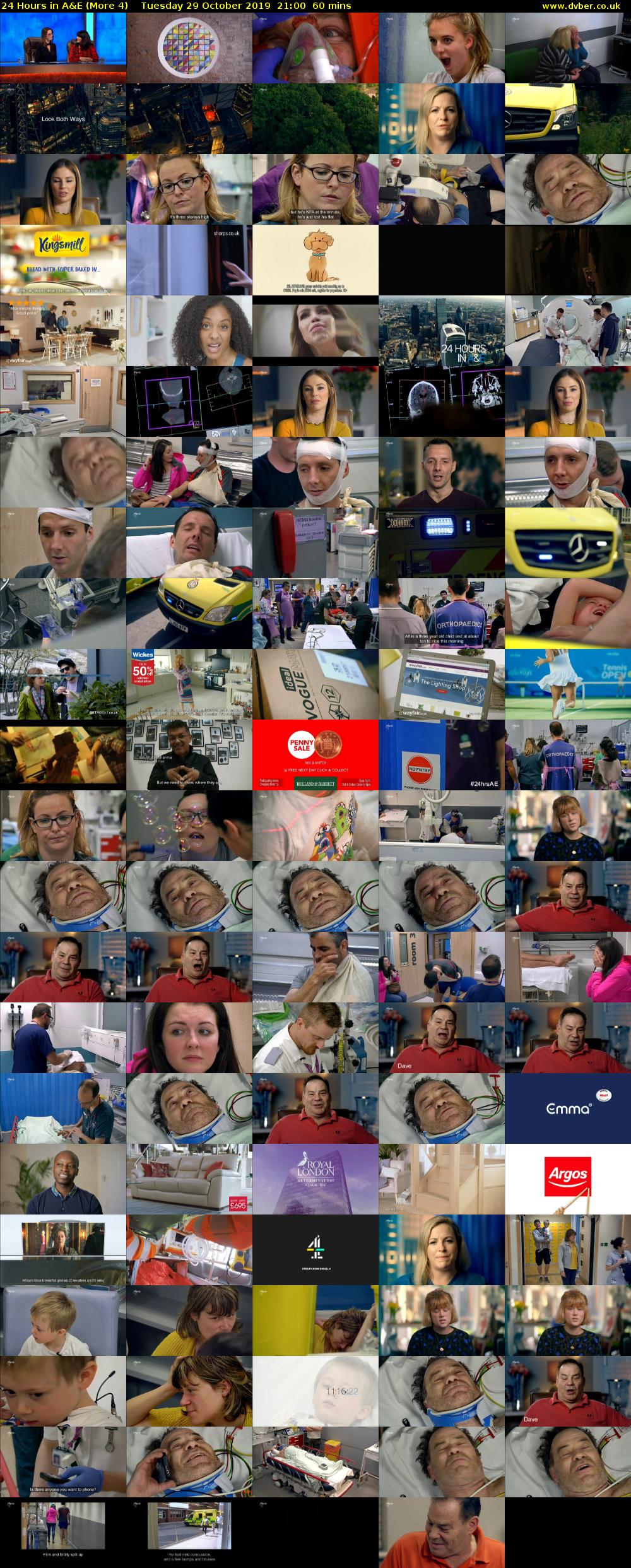 24 Hours in A&E (More 4) Tuesday 29 October 2019 21:00 - 22:00
