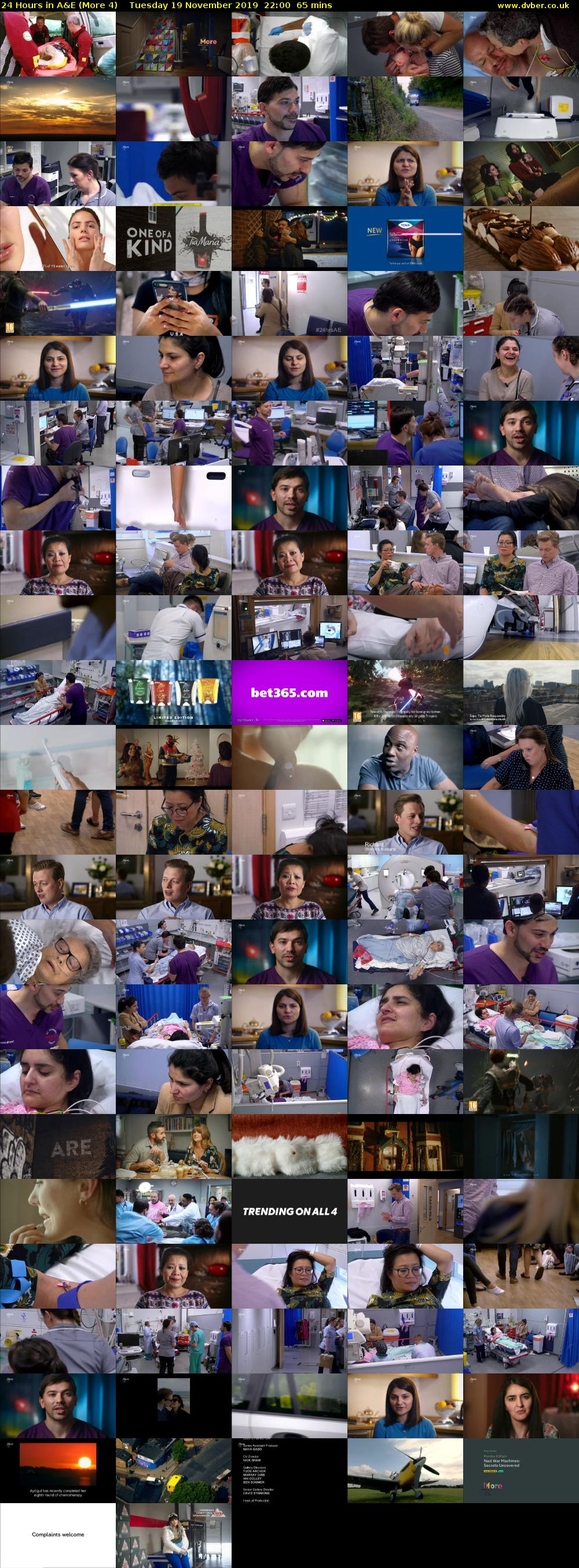 24 Hours in A&E (More 4) Tuesday 19 November 2019 22:00 - 23:05