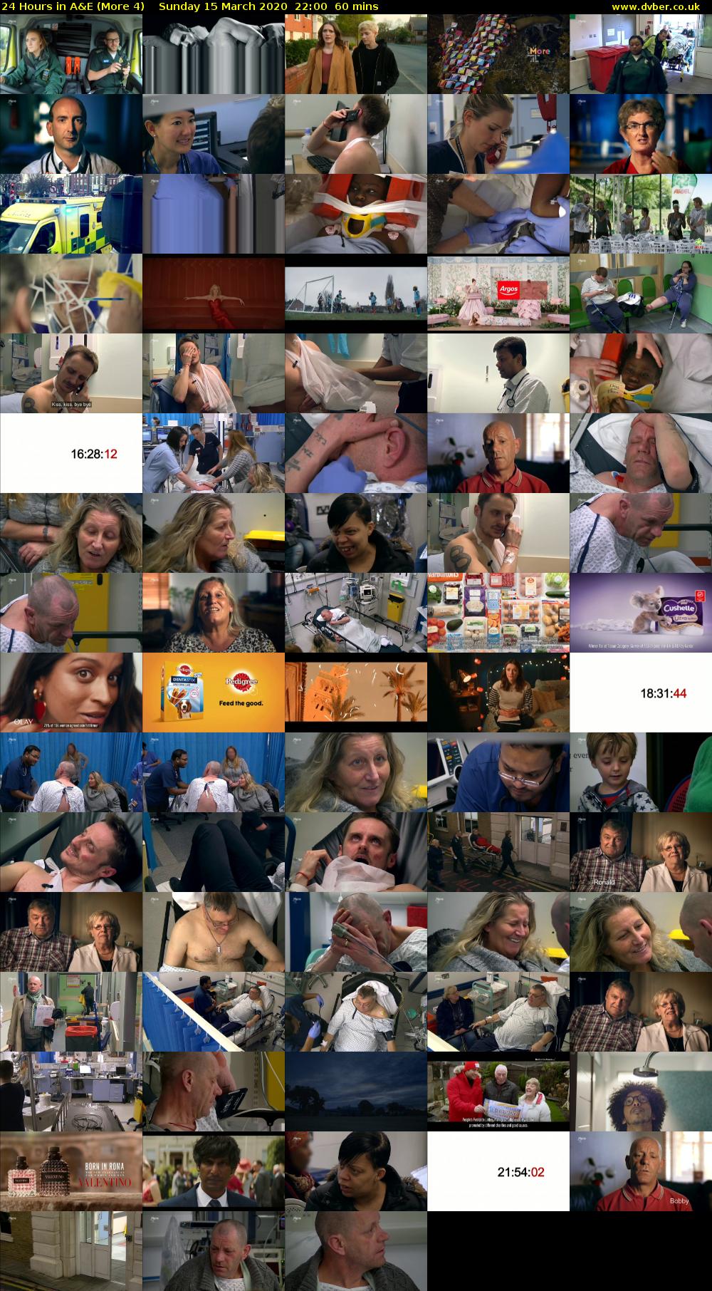 24 Hours in A&E (More 4) Sunday 15 March 2020 22:00 - 23:00