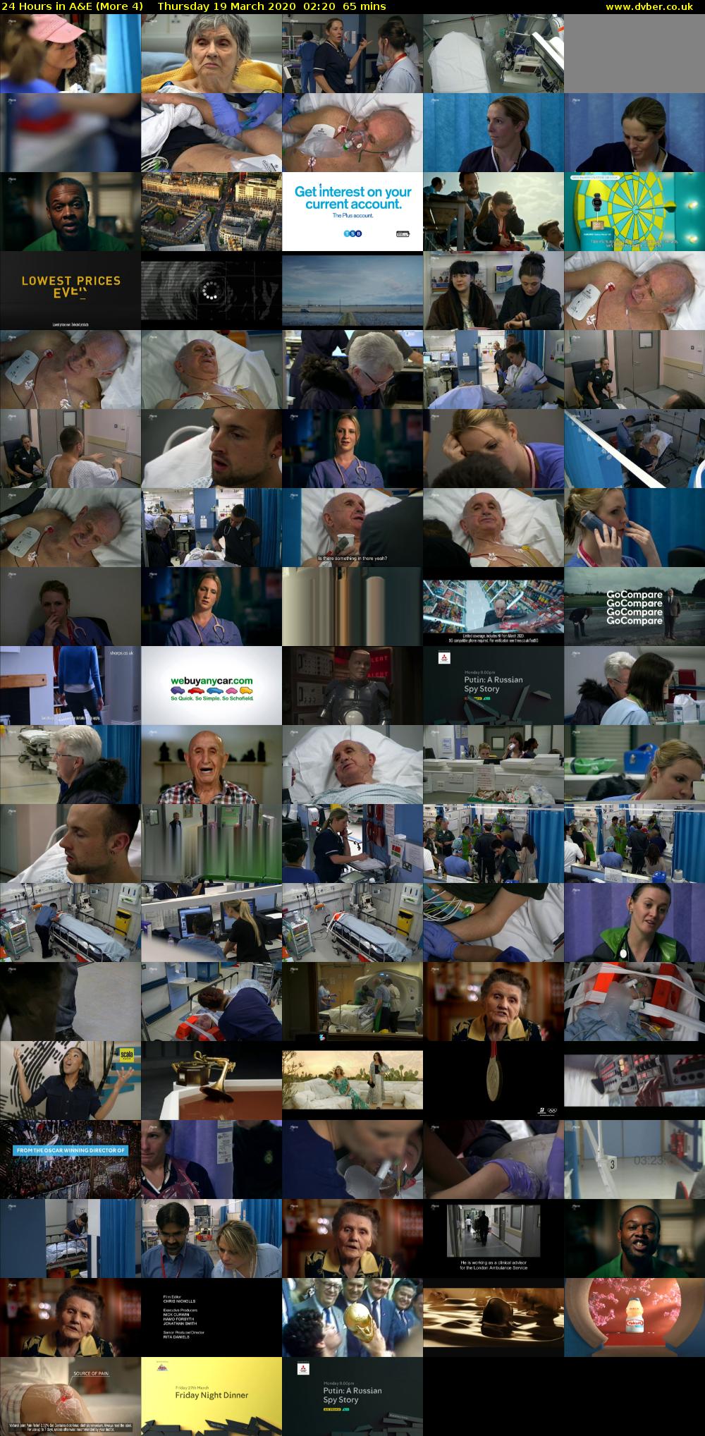 24 Hours in A&E (More 4) Thursday 19 March 2020 02:20 - 03:25