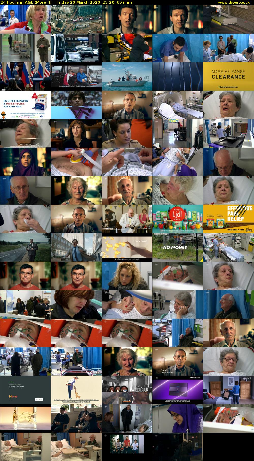 24 Hours in A&E (More 4) Friday 20 March 2020 23:20 - 00:20