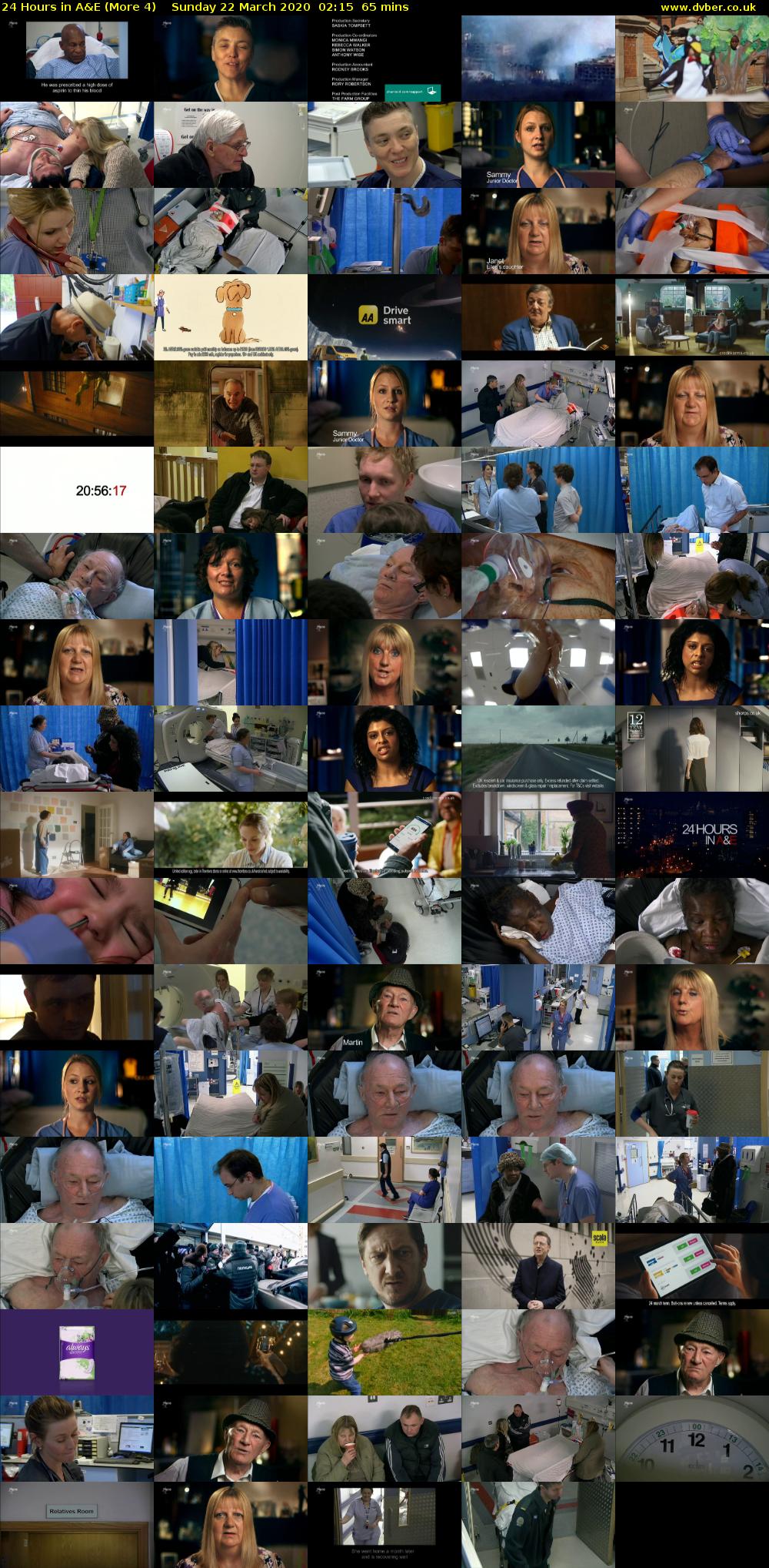 24 Hours in A&E (More 4) Sunday 22 March 2020 02:15 - 03:20