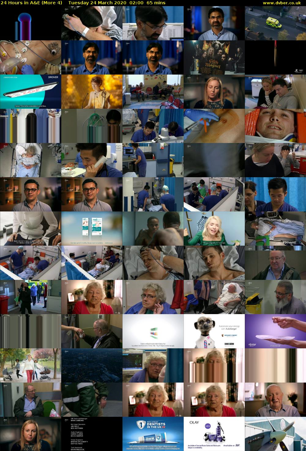24 Hours in A&E (More 4) Tuesday 24 March 2020 02:00 - 03:05