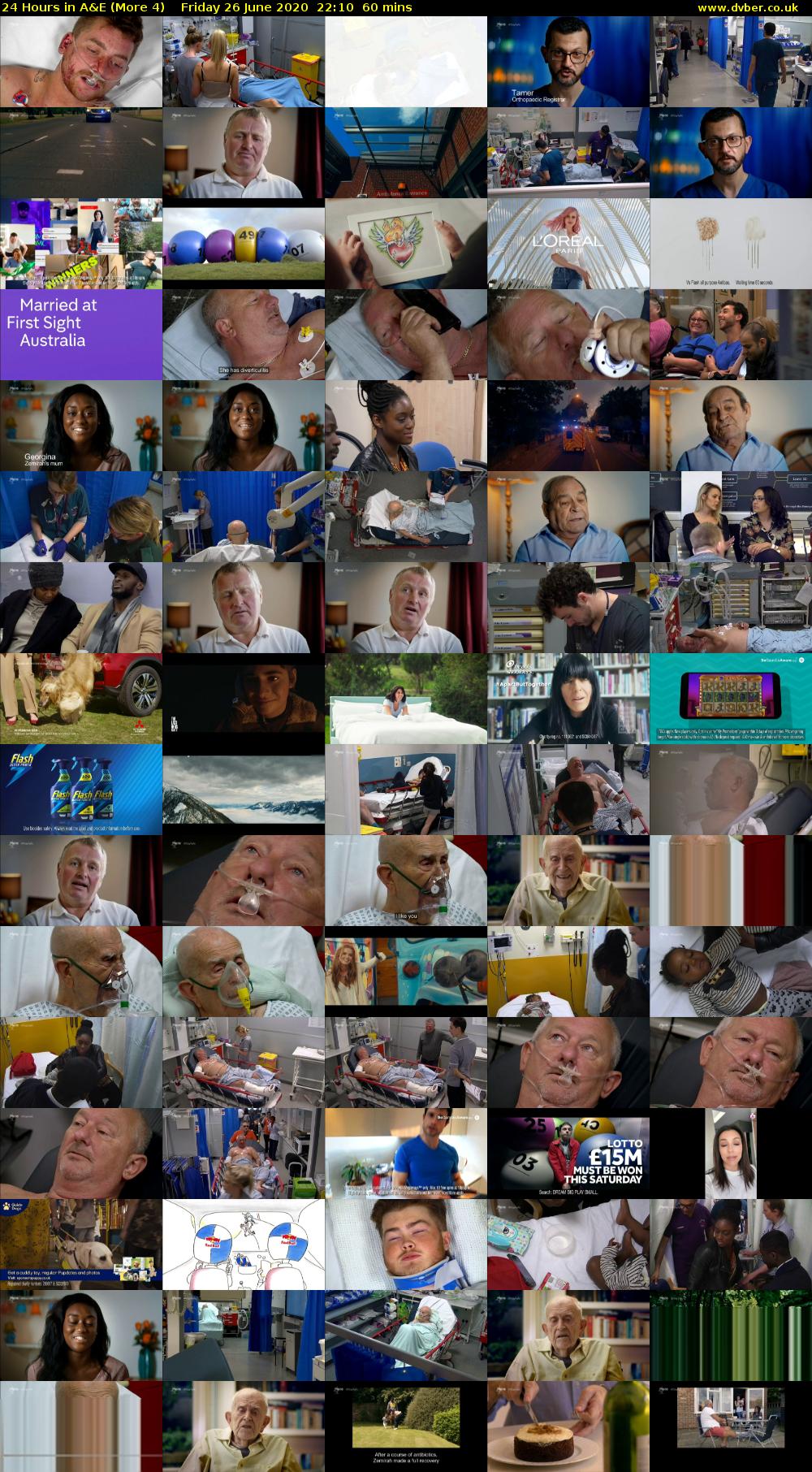 24 Hours in A&E (More 4) Friday 26 June 2020 22:10 - 23:10