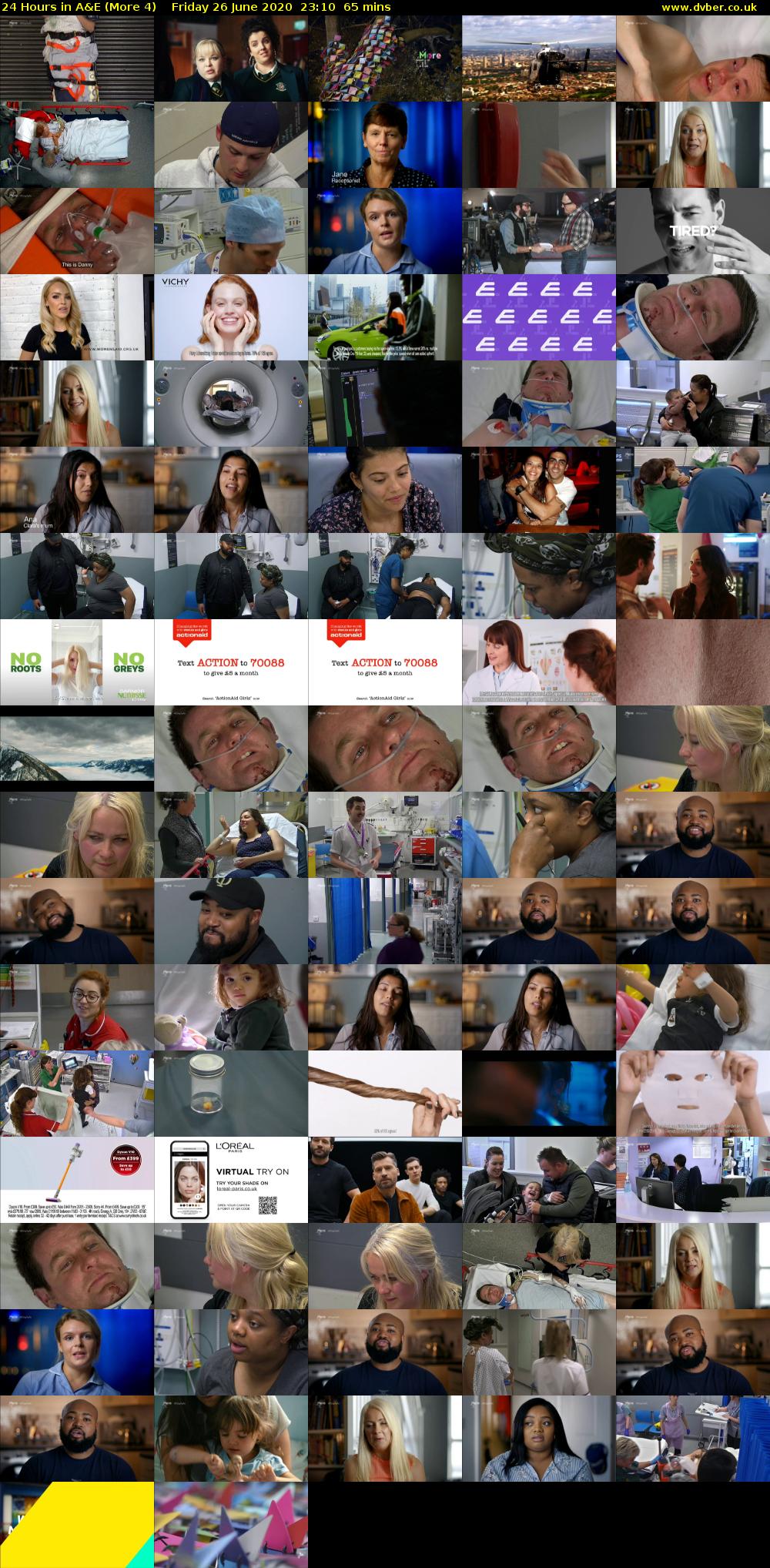 24 Hours in A&E (More 4) Friday 26 June 2020 23:10 - 00:15