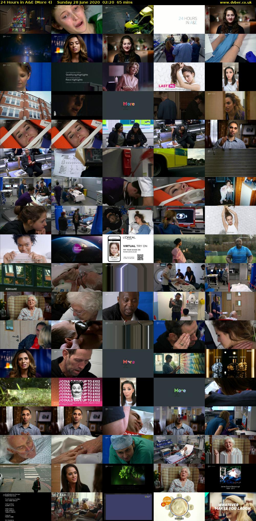 24 Hours in A&E (More 4) Sunday 28 June 2020 02:20 - 03:25