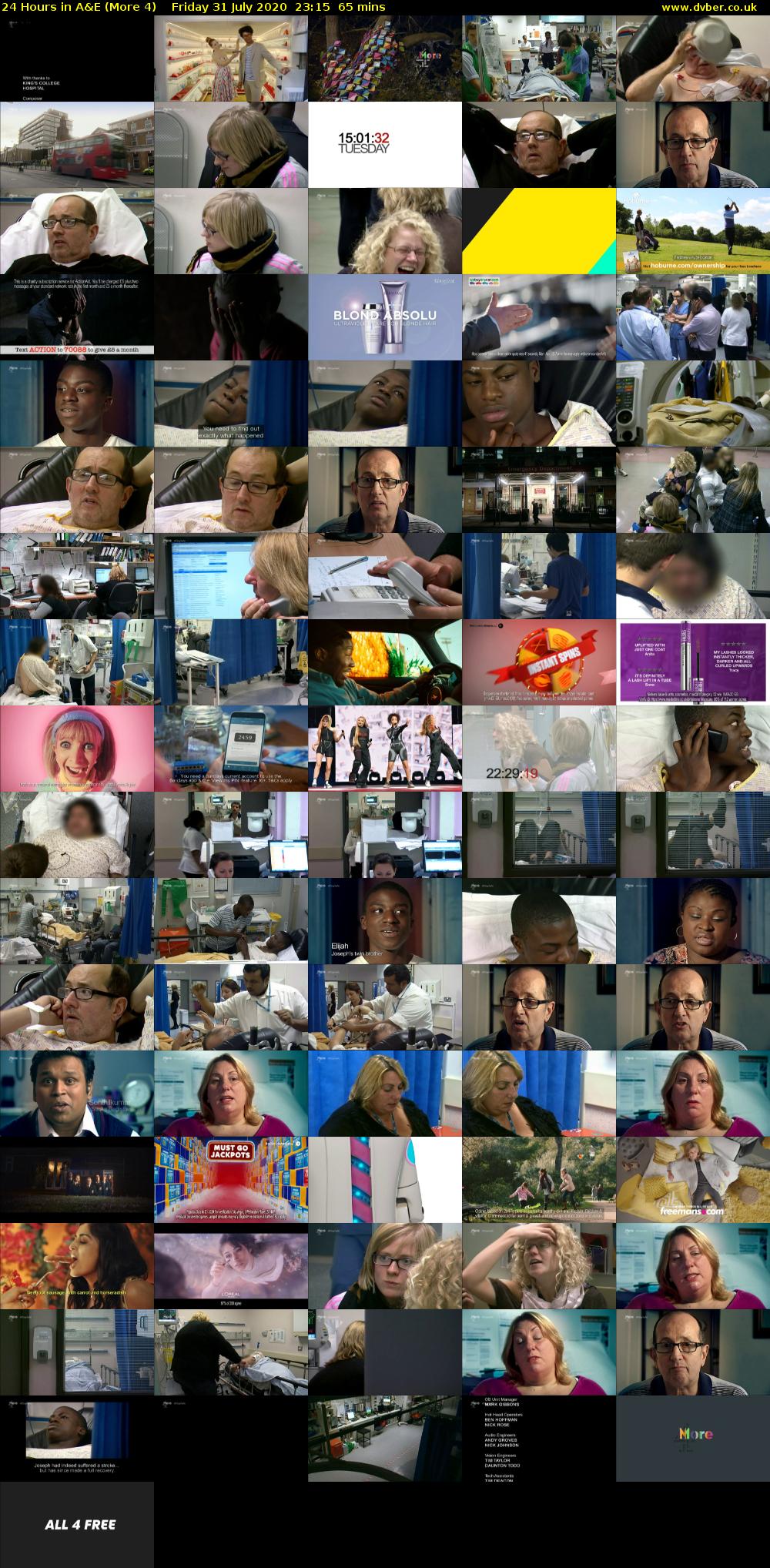 24 Hours in A&E (More 4) Friday 31 July 2020 23:15 - 00:20