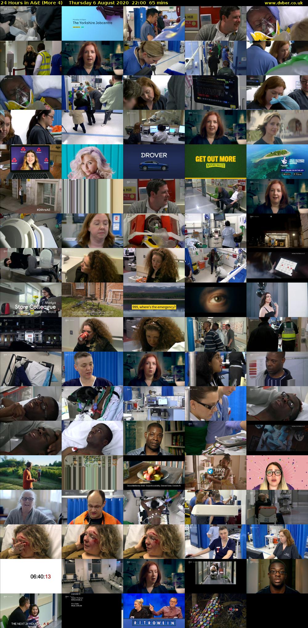 24 Hours in A&E (More 4) Thursday 6 August 2020 22:00 - 23:05