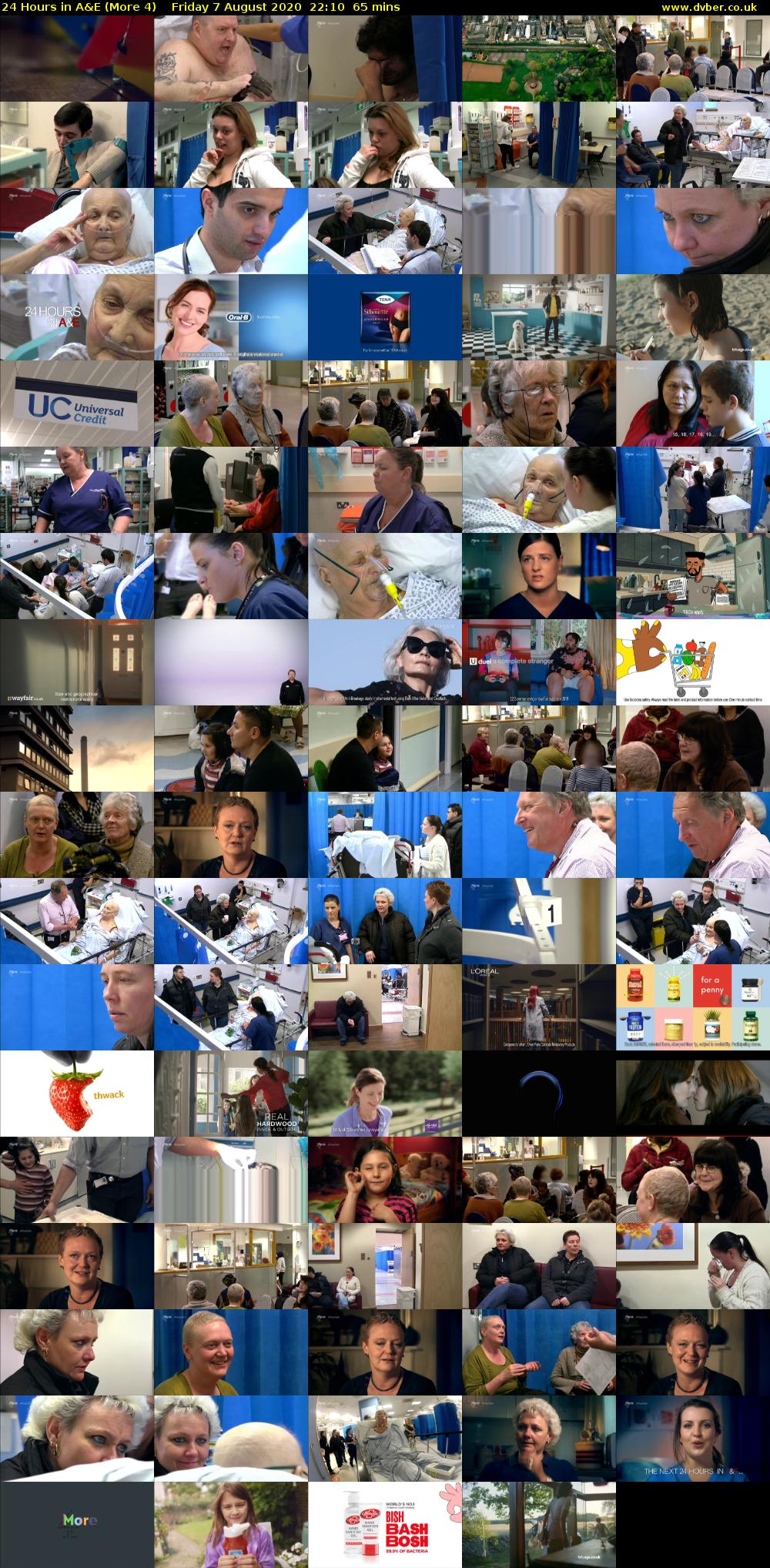24 Hours in A&E (More 4) Friday 7 August 2020 22:10 - 23:15