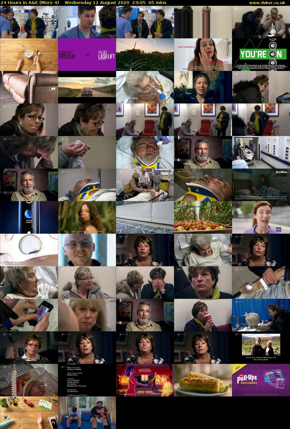 24 Hours in A&E (More 4) Wednesday 12 August 2020 23:05 - 00:10