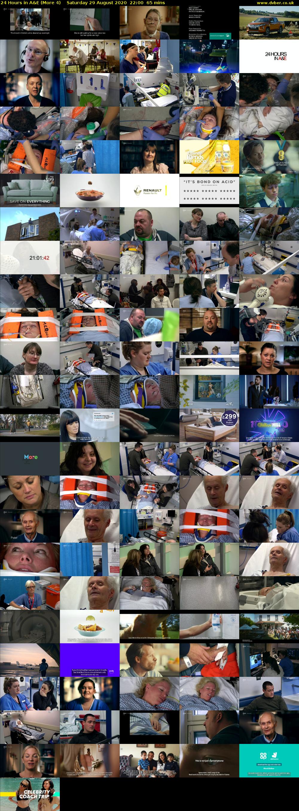 24 Hours in A&E (More 4) Saturday 29 August 2020 22:00 - 23:05