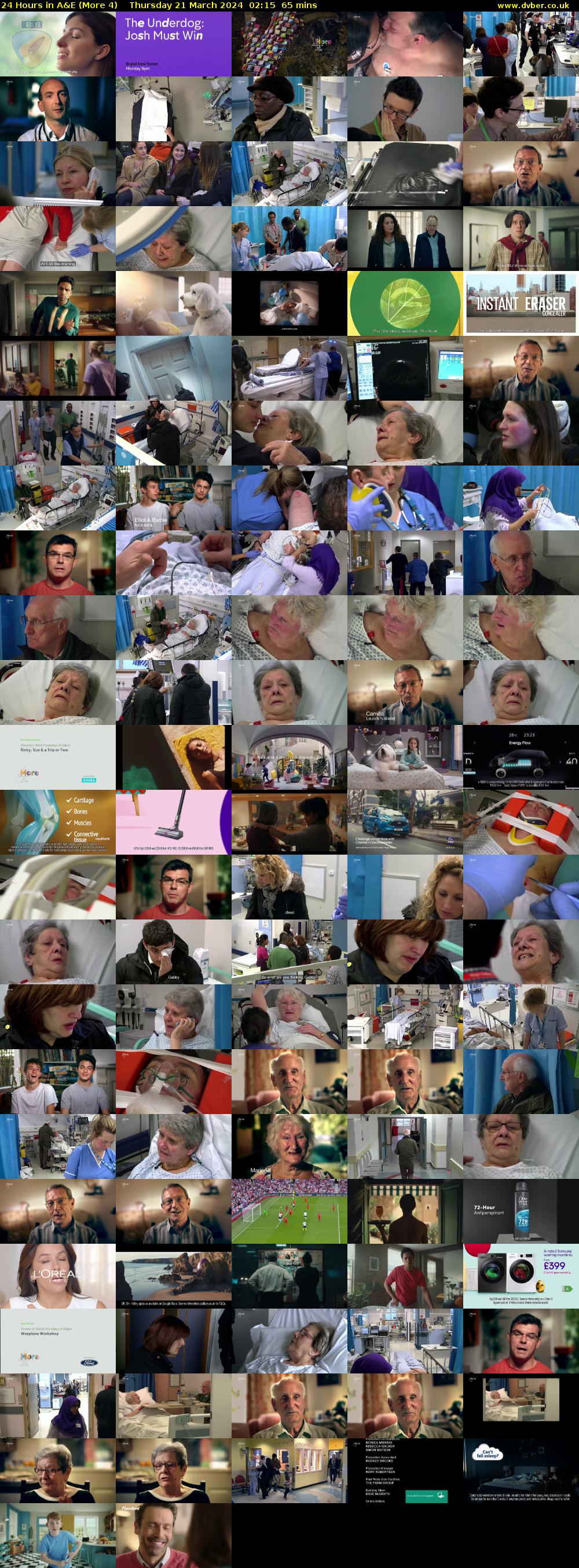 24 Hours in A&E (More 4) Thursday 21 March 2024 02:15 - 03:20