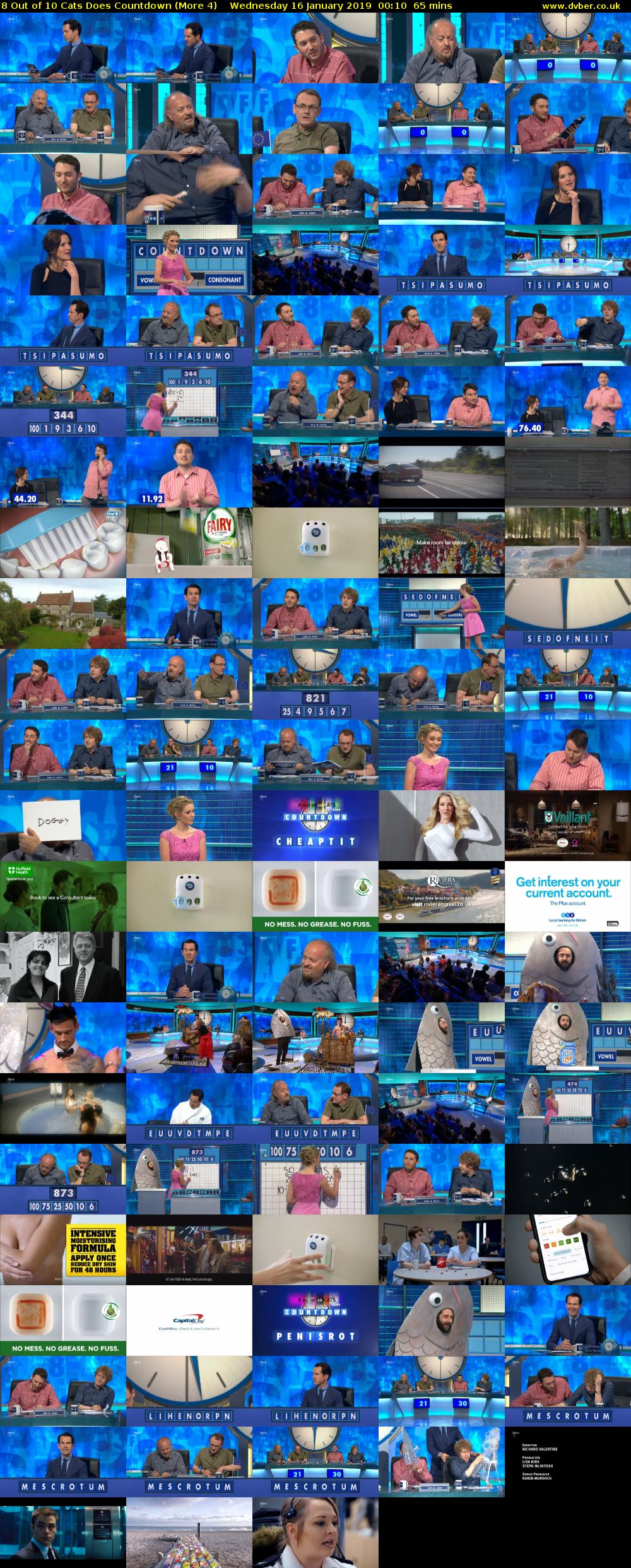 8 Out of 10 Cats Does Countdown (More 4) Wednesday 16 January 2019 00:10 - 01:15