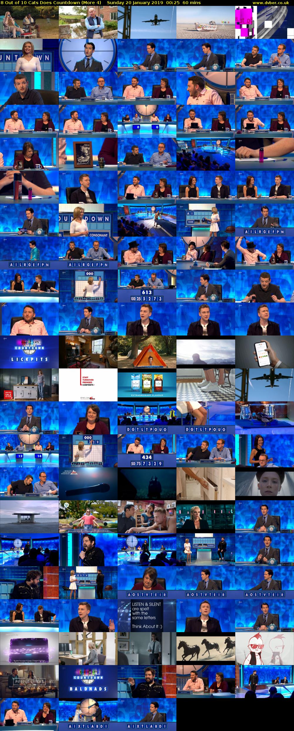 8 Out of 10 Cats Does Countdown (More 4) Sunday 20 January 2019 00:25 - 01:25