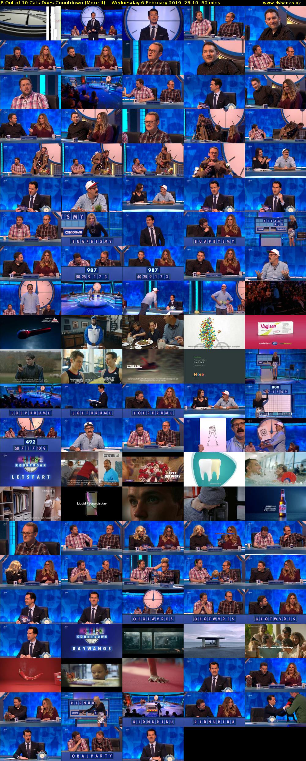8 Out of 10 Cats Does Countdown (More 4) Wednesday 6 February 2019 23:10 - 00:10