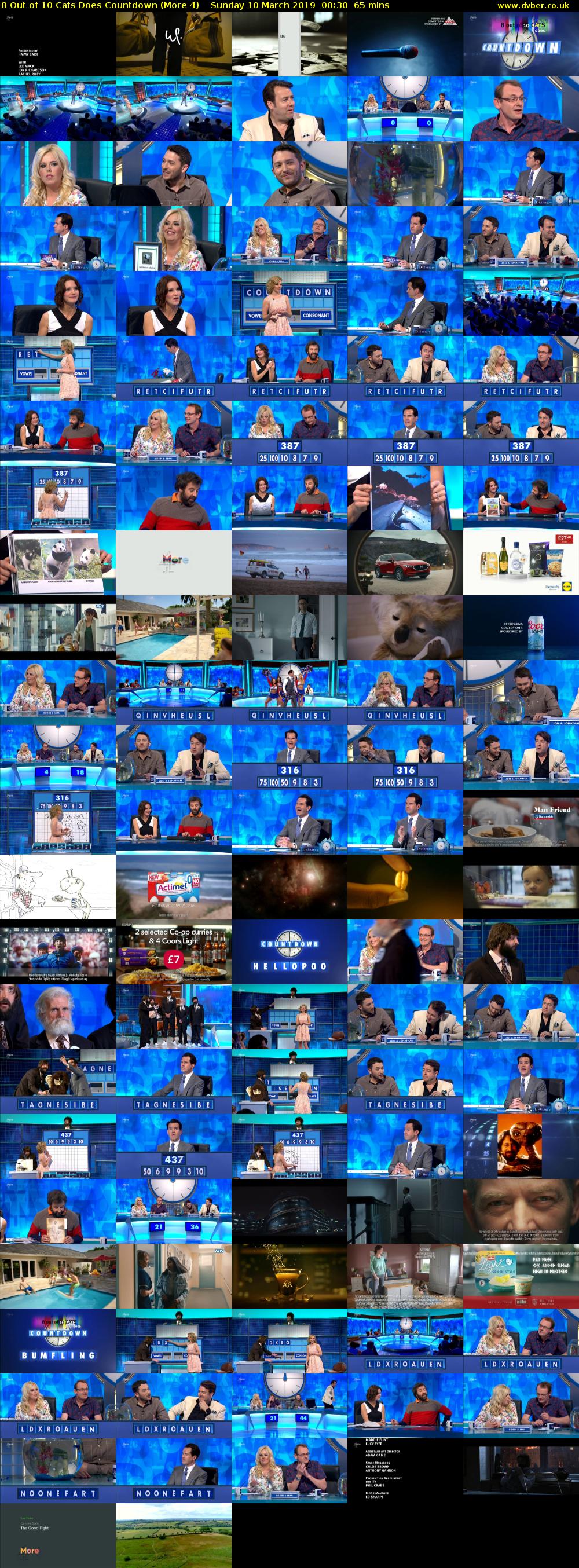 8 Out of 10 Cats Does Countdown (More 4) Sunday 10 March 2019 00:30 - 01:35