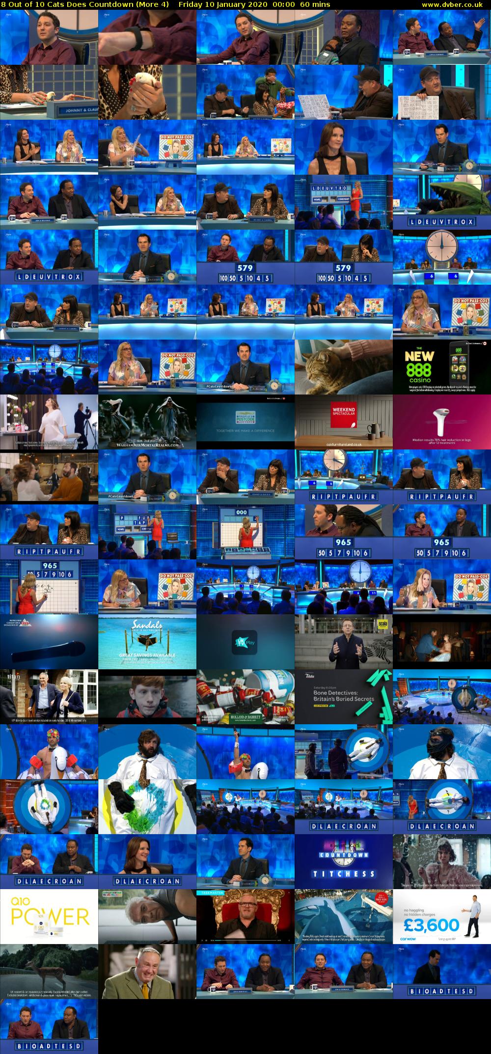 8 Out of 10 Cats Does Countdown (More 4) Friday 10 January 2020 00:00 - 01:00