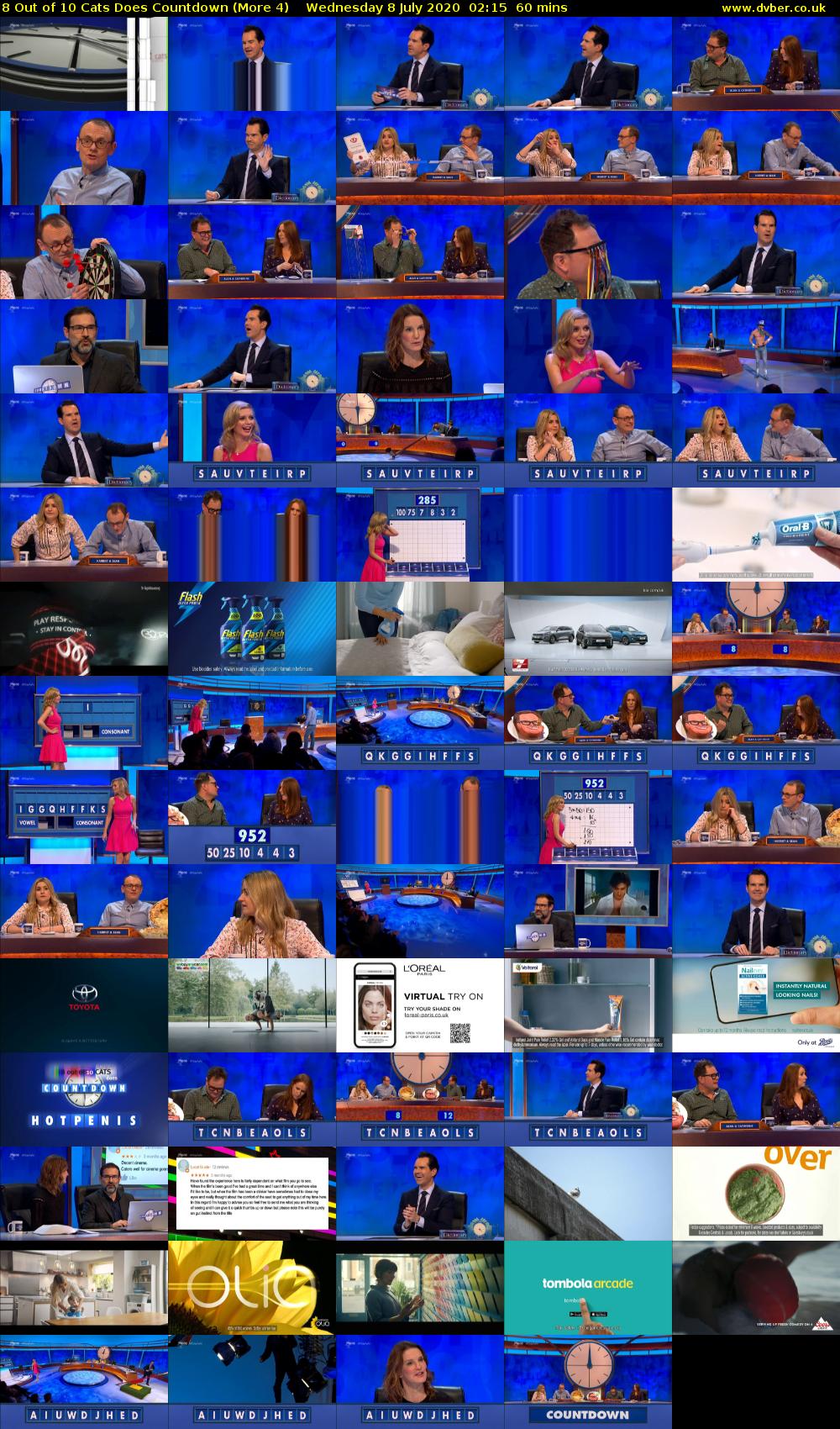 8 Out of 10 Cats Does Countdown (More 4) Wednesday 8 July 2020 02:15 - 03:15