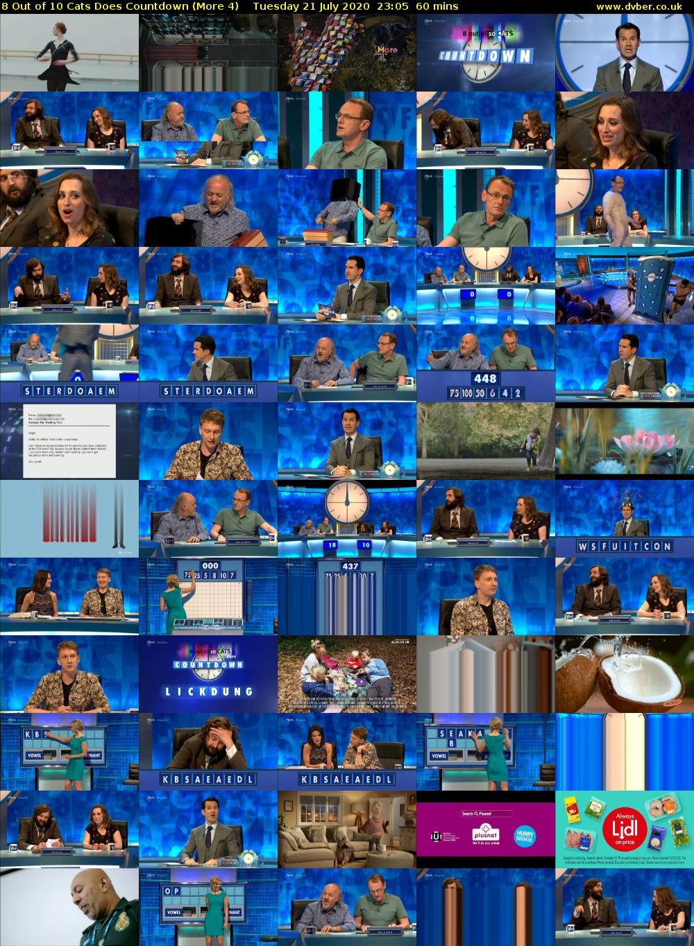 8 Out of 10 Cats Does Countdown (More 4) Tuesday 21 July 2020 23:05 - 00:05