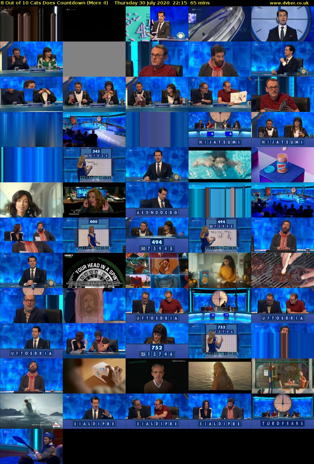 8 Out of 10 Cats Does Countdown (More 4) Thursday 30 July 2020 22:15 - 23:20