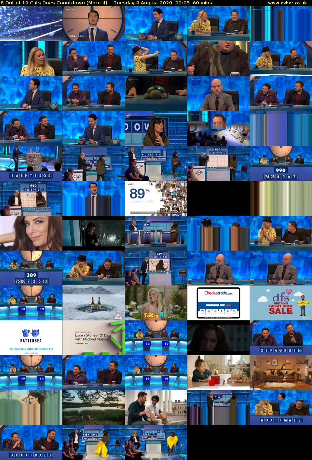 8 Out of 10 Cats Does Countdown (More 4) Tuesday 4 August 2020 00:05 - 01:05