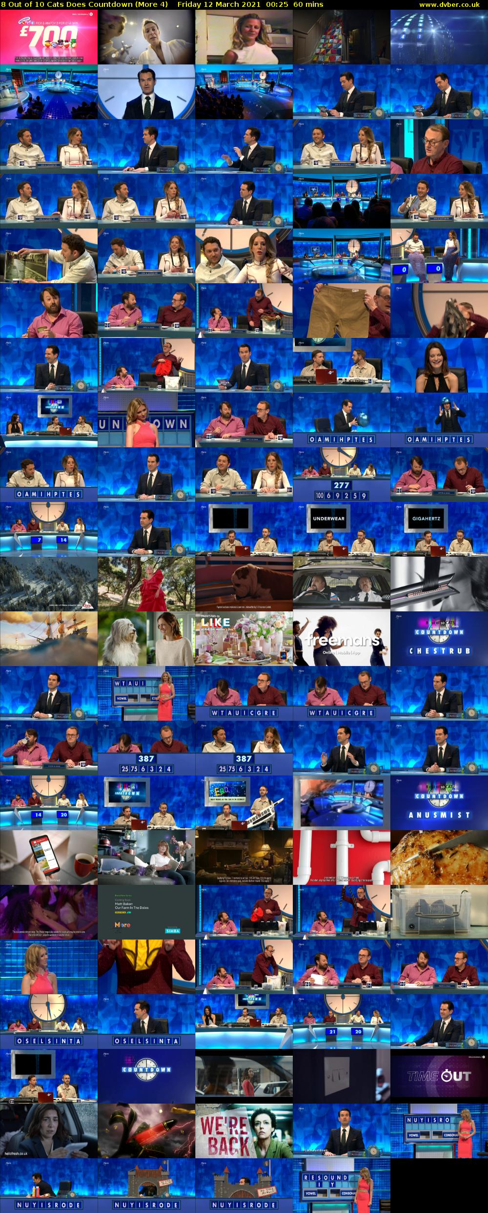 8 Out of 10 Cats Does Countdown (More 4) Friday 12 March 2021 00:25 - 01:25