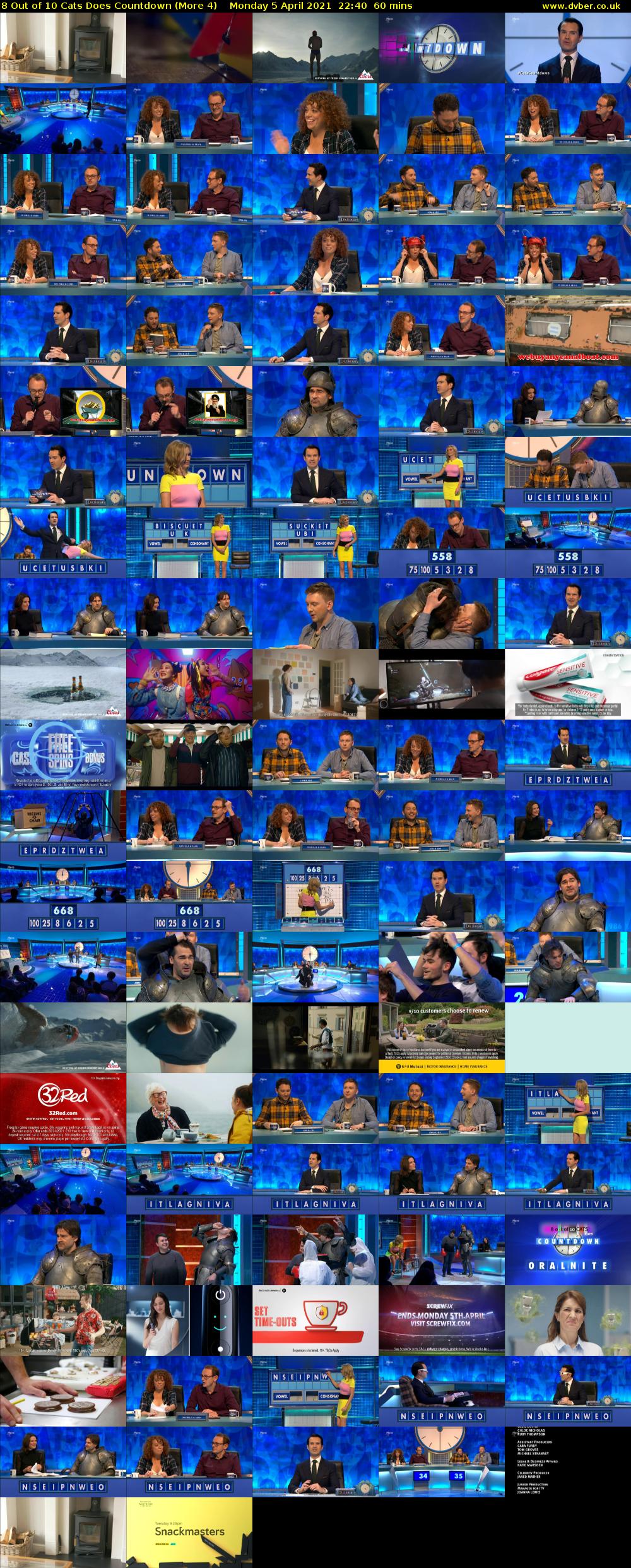 8 Out of 10 Cats Does Countdown (More 4) Monday 5 April 2021 22:40 - 23:40