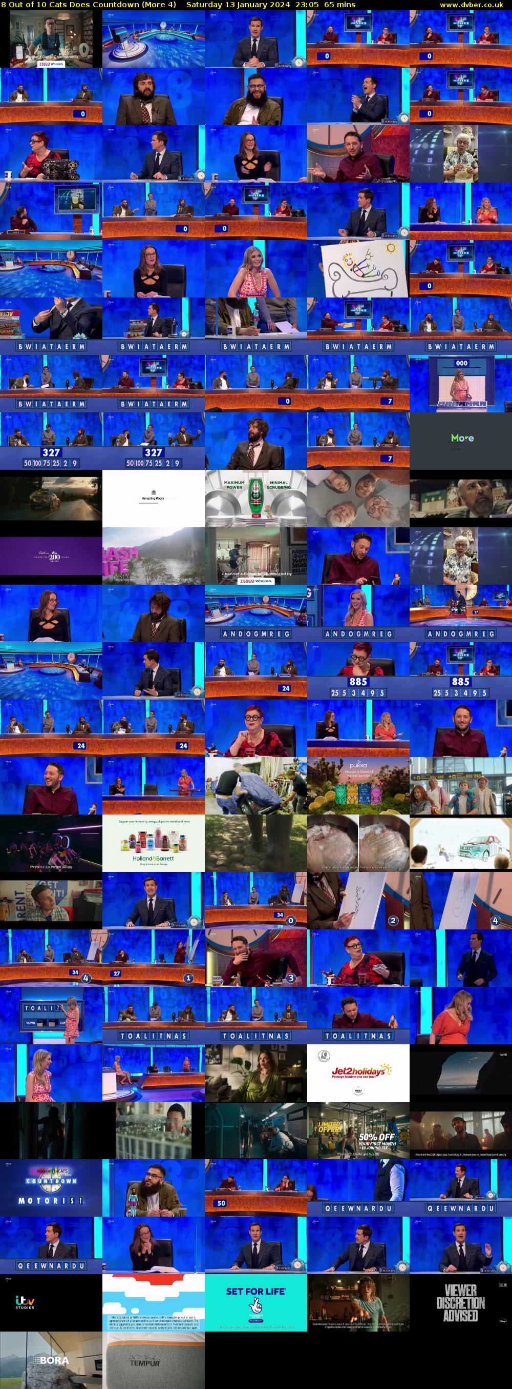 8 Out of 10 Cats Does Countdown (More 4) Saturday 13 January 2024 23:05 - 00:10