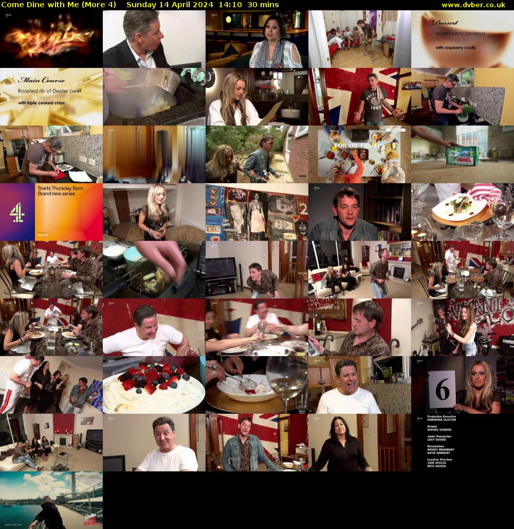 Come Dine with Me (More 4) Sunday 14 April 2024 14:10 - 14:40