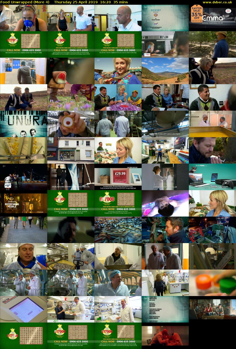 Food Unwrapped (More 4) Thursday 25 April 2019 16:20 - 16:55