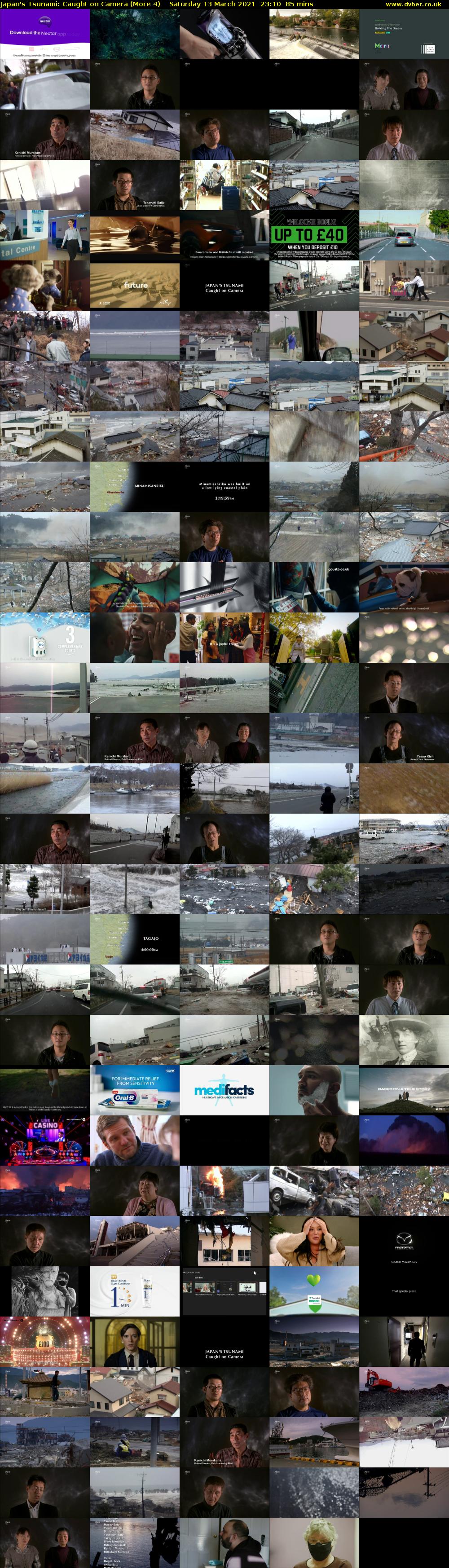 Japan's Tsunami: Caught on Camera (More 4) Saturday 13 March 2021 23:10 - 00:35