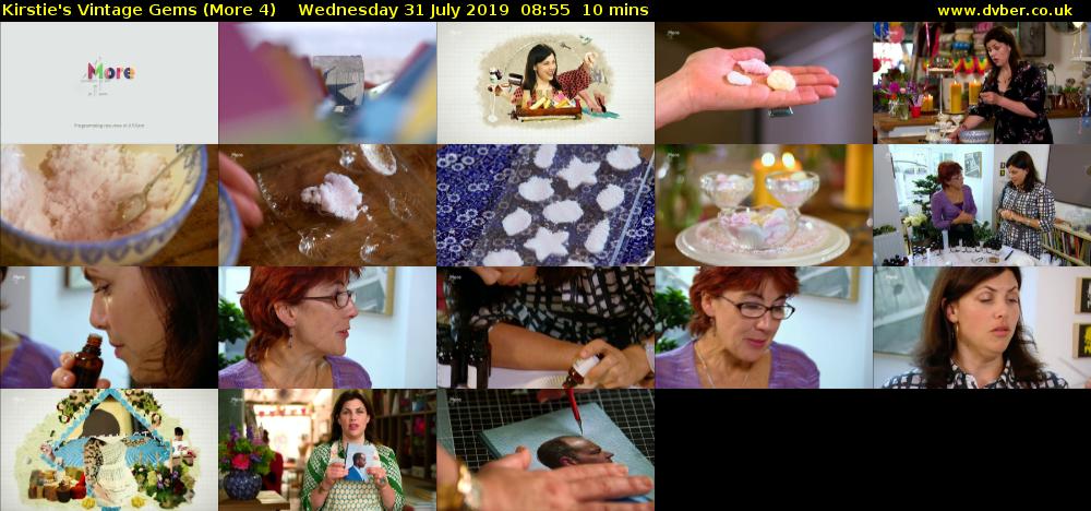 Kirstie's Vintage Gems (More 4) Wednesday 31 July 2019 08:55 - 09:05