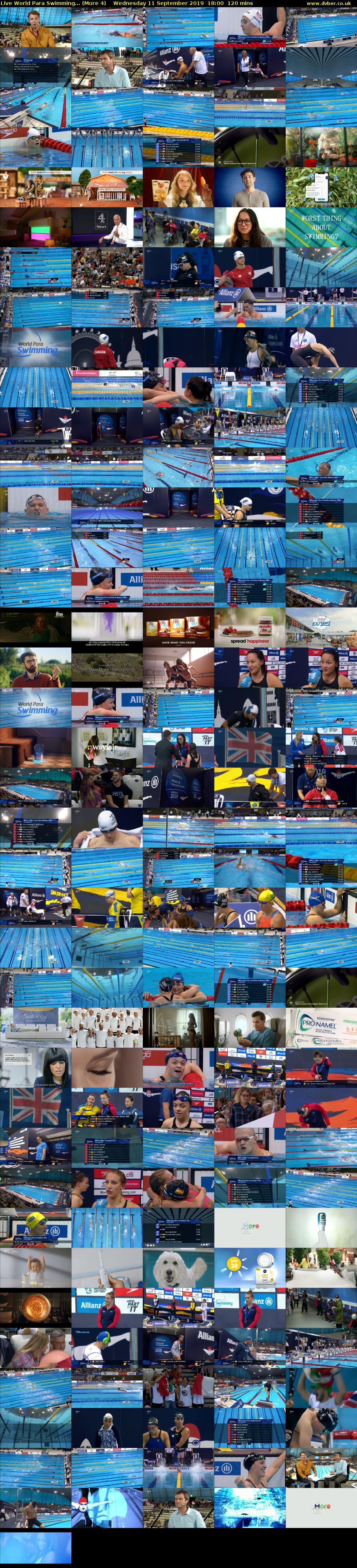 Live World Para Swimming... (More 4) Wednesday 11 September 2019 18:00 - 20:00