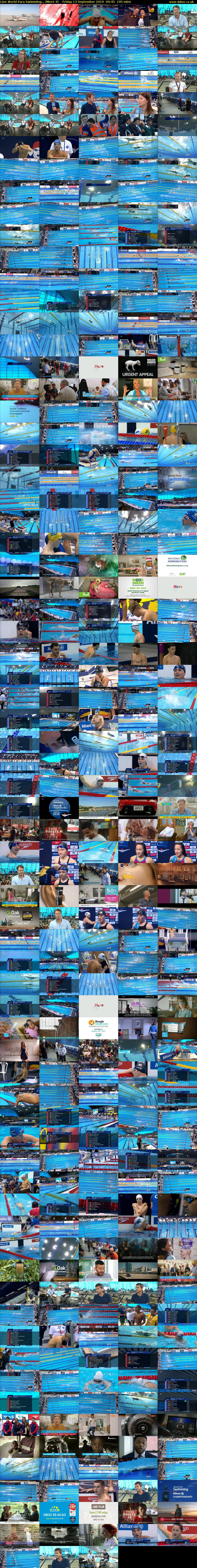 Live World Para Swimming... (More 4) Friday 13 September 2019 09:45 - 13:00