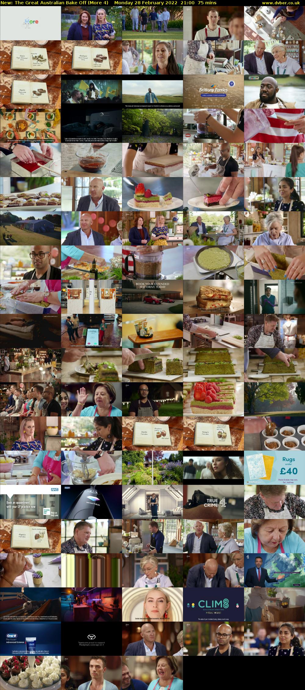 The Great Australian Bake Off (More 4) Monday 28 February 2022 21:00 - 22:15