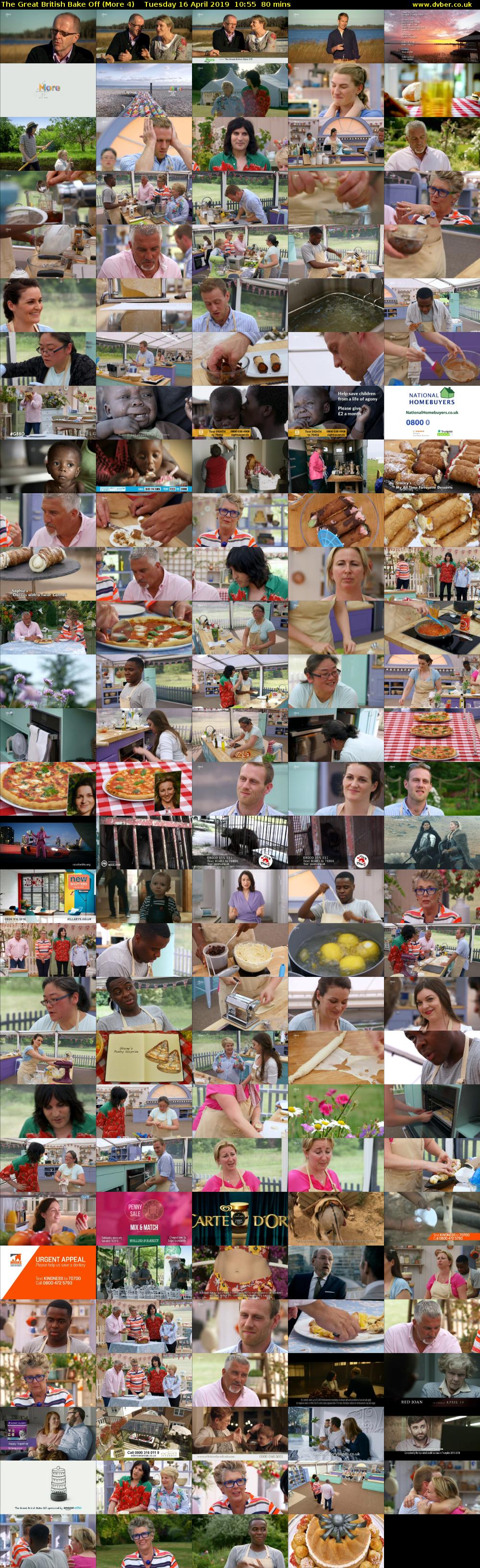 The Great British Bake Off (More 4) Tuesday 16 April 2019 10:55 - 12:15