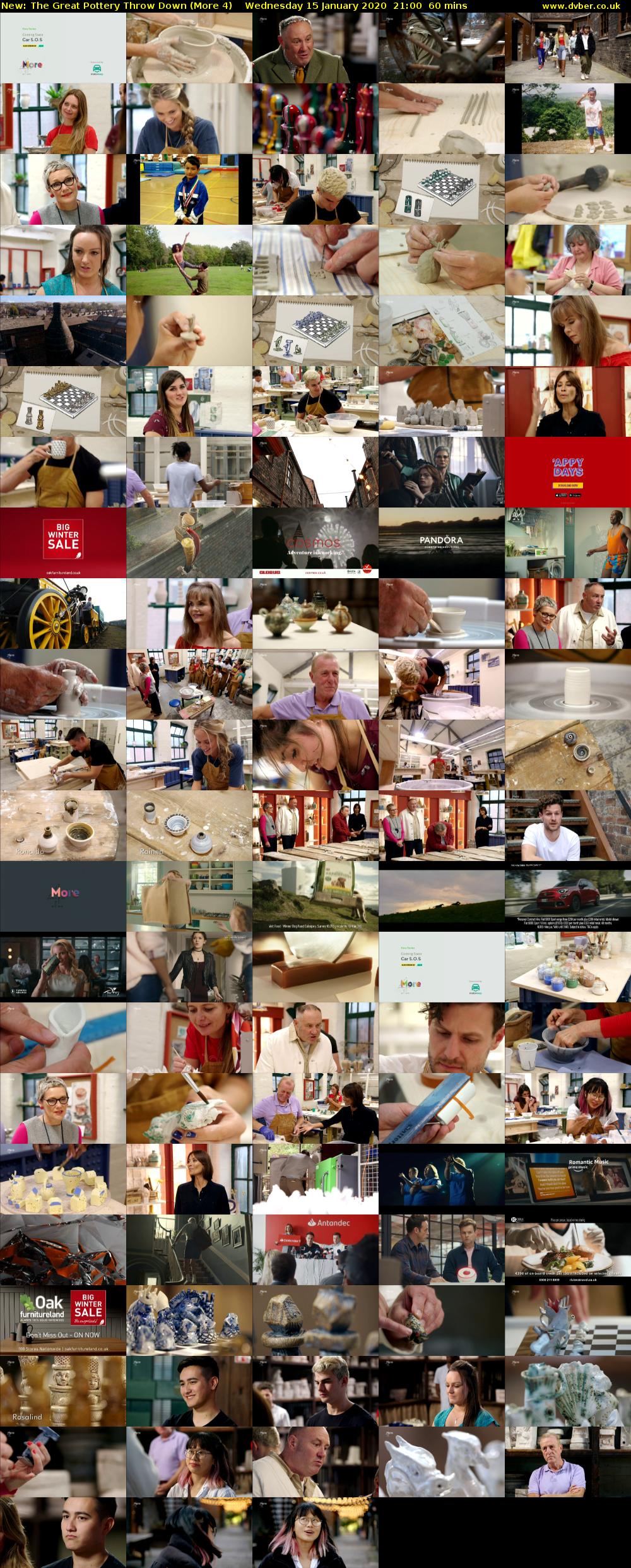 The Great Pottery Throw Down (More 4) Wednesday 15 January 2020 21:00 - 22:00