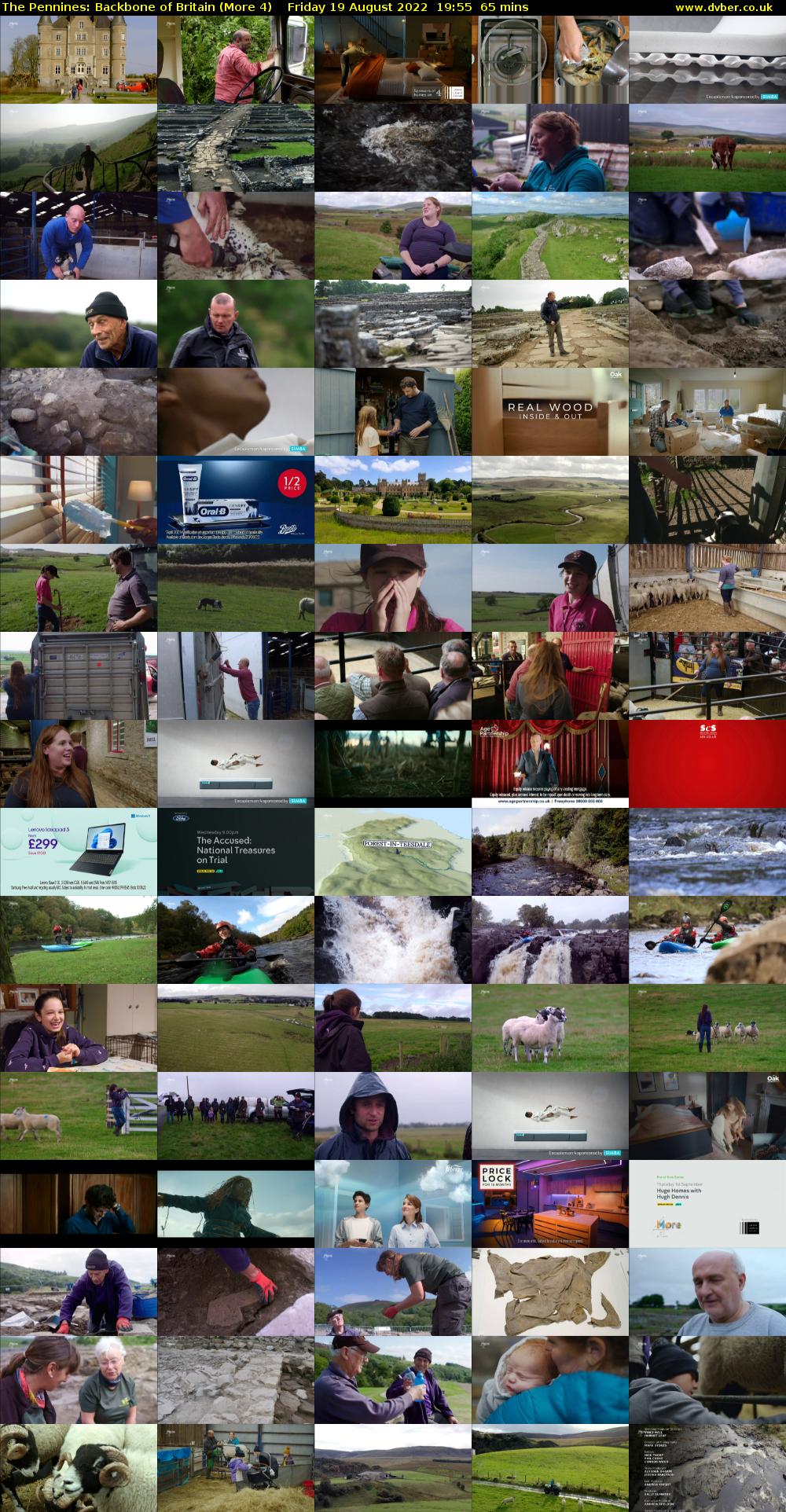The Pennines: Backbone of Britain (More 4) Friday 19 August 2022 19:55 - 21:00