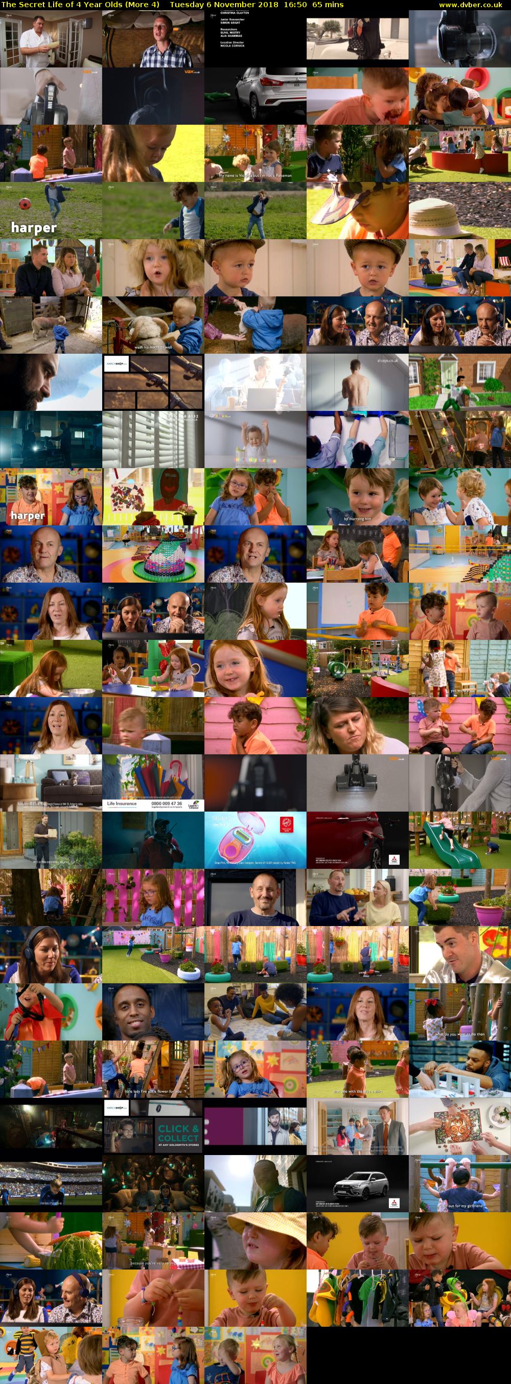 The Secret Life of 4 Year Olds (More 4) Tuesday 6 November 2018 16:50 - 17:55