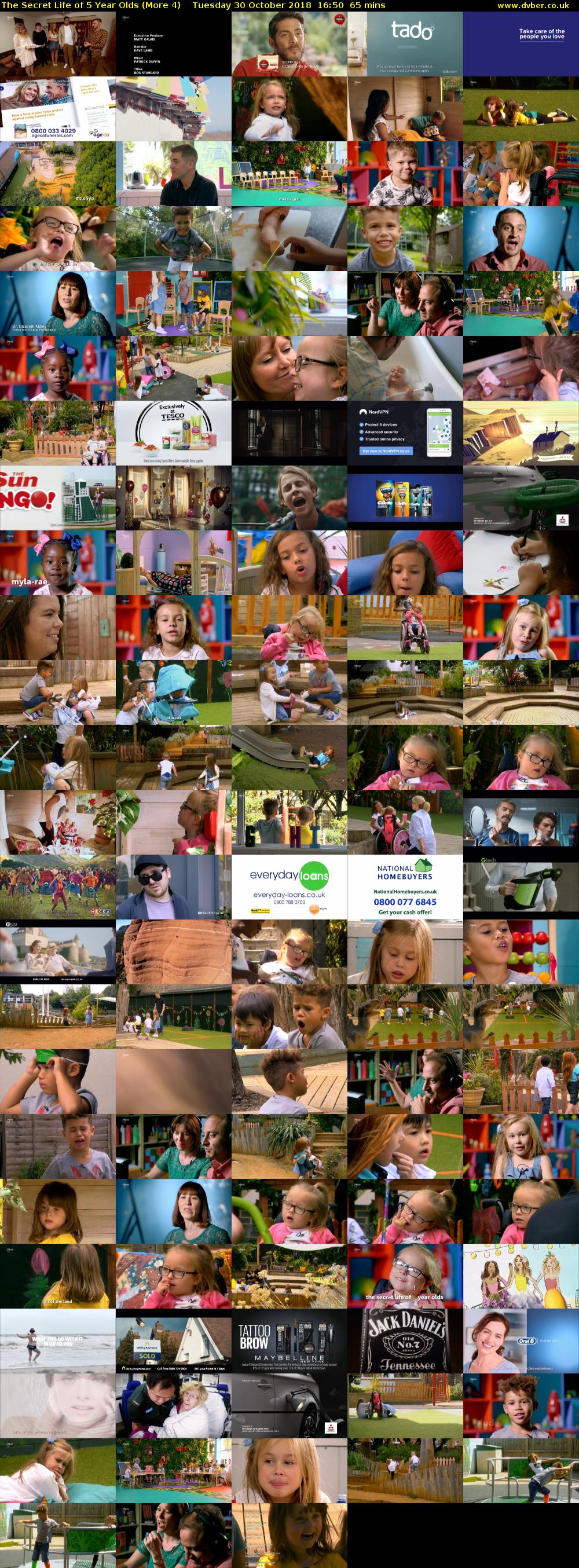 The Secret Life of 5 Year Olds (More 4) Tuesday 30 October 2018 16:50 - 17:55