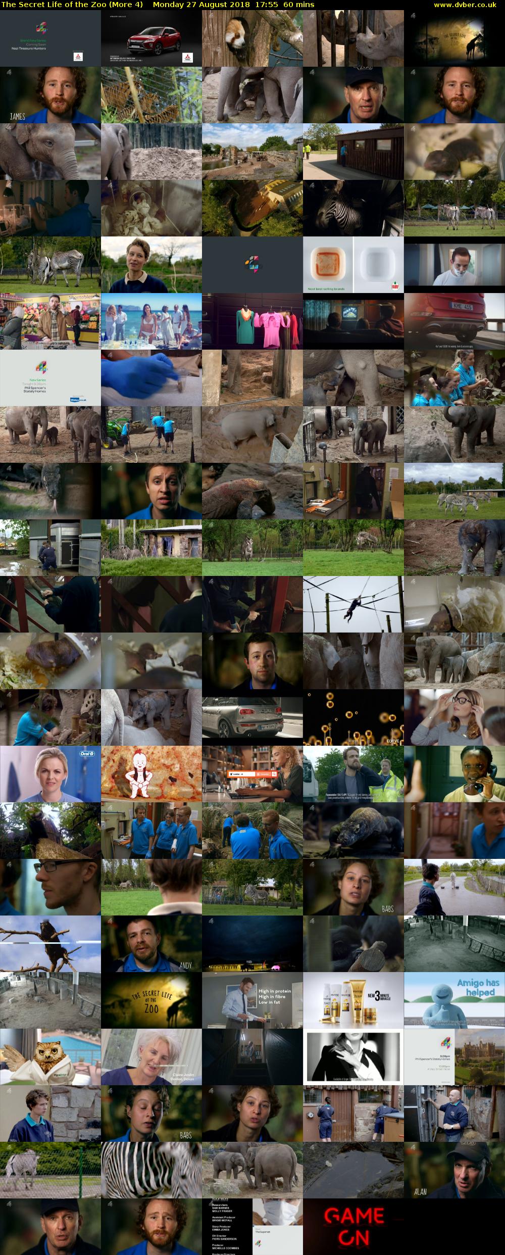 The Secret Life of the Zoo (More 4) Monday 27 August 2018 17:55 - 18:55