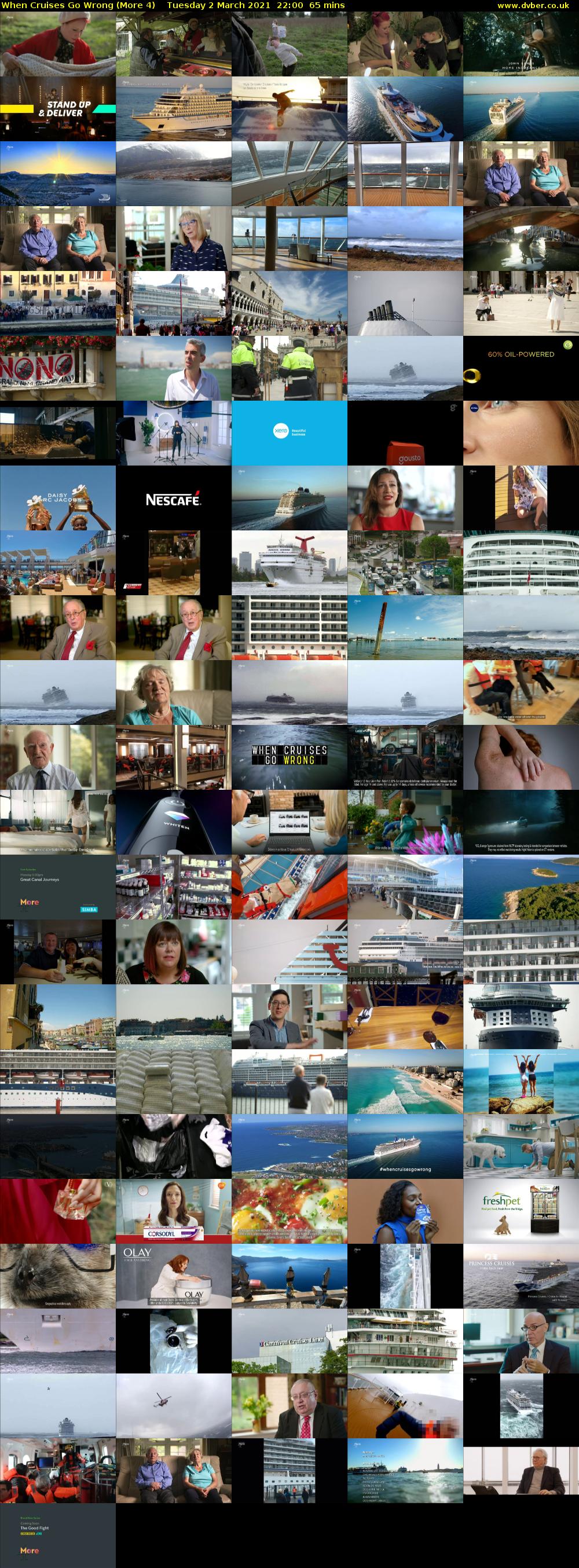 When Cruises Go Wrong (More 4) Tuesday 2 March 2021 22:00 - 23:05