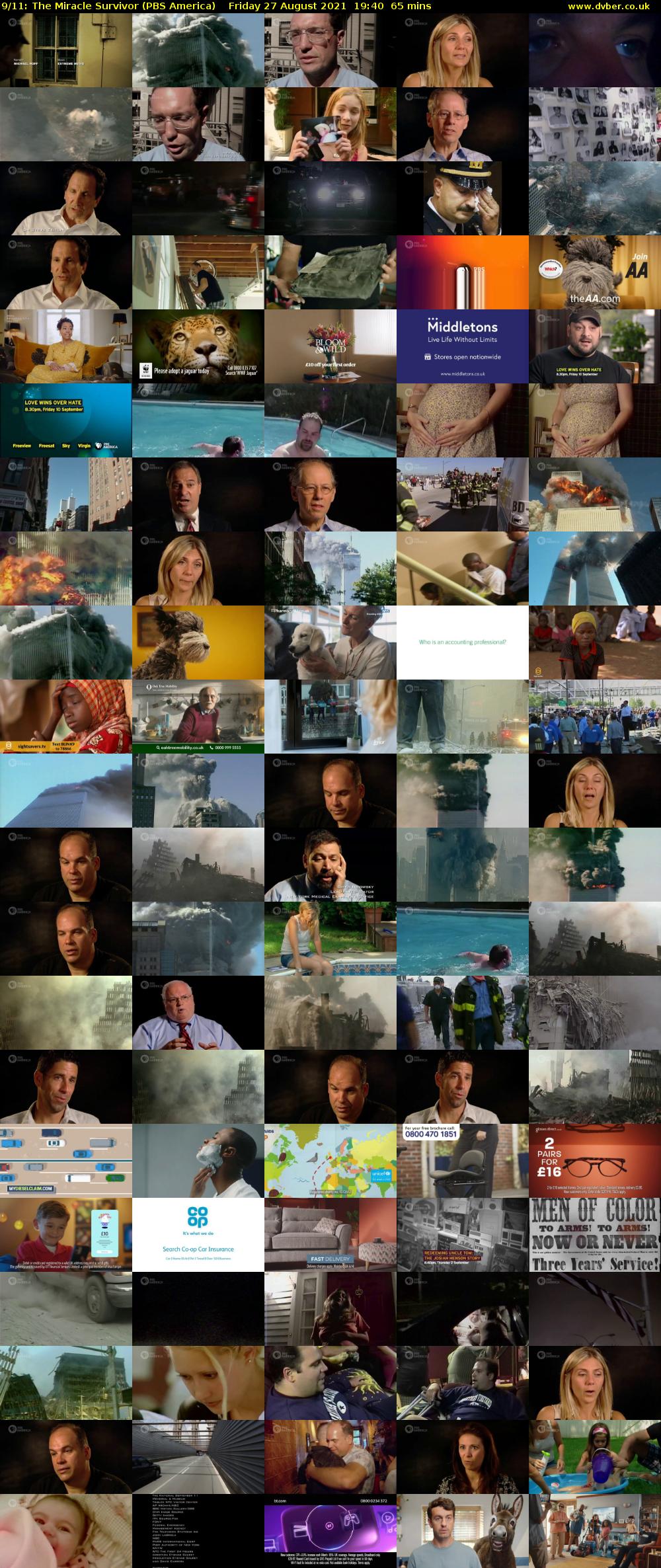 9/11: The Miracle Survivor (PBS America) Friday 27 August 2021 19:40 - 20:45