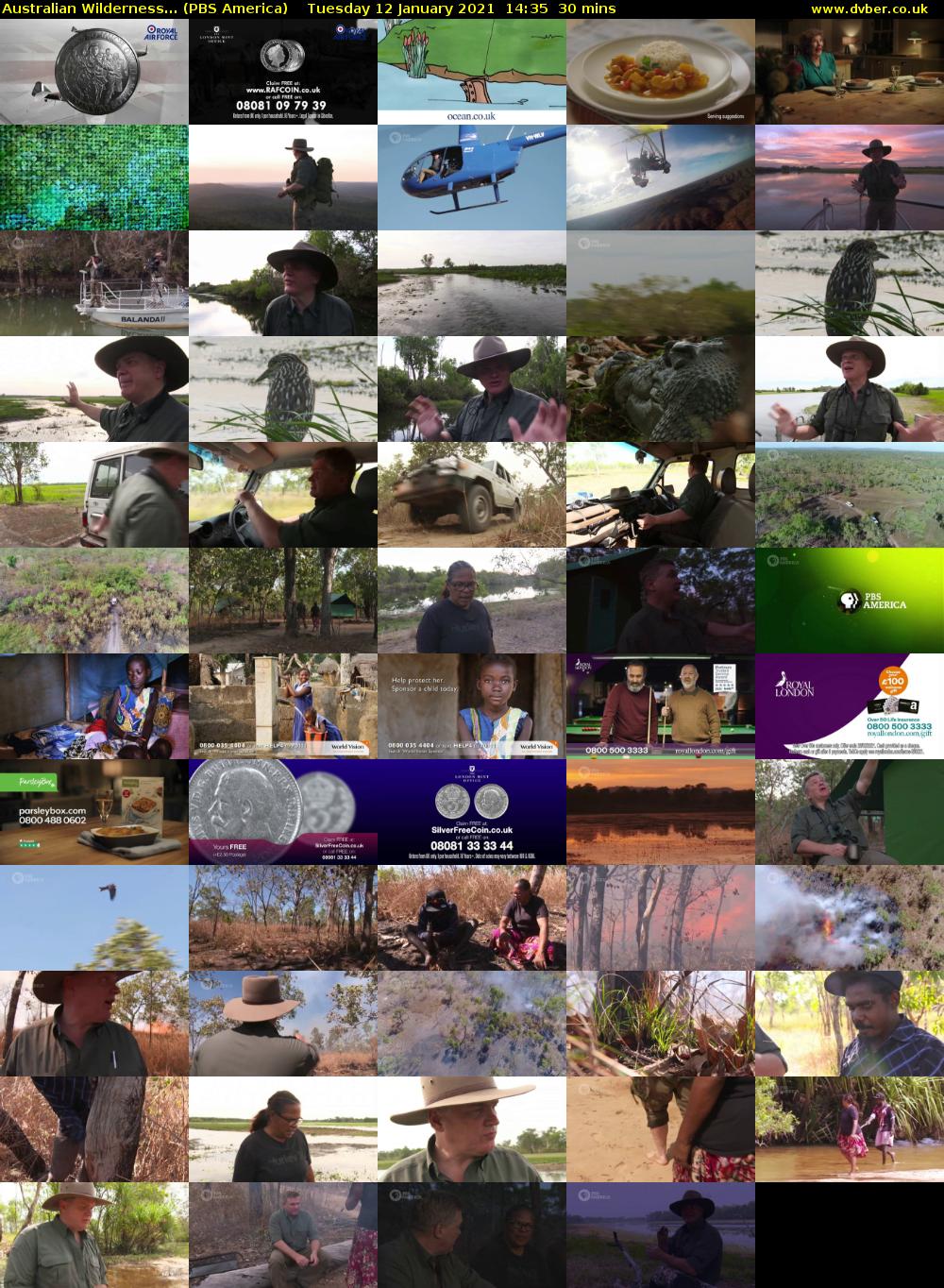 Australian Wilderness... (PBS America) Tuesday 12 January 2021 14:35 - 15:05