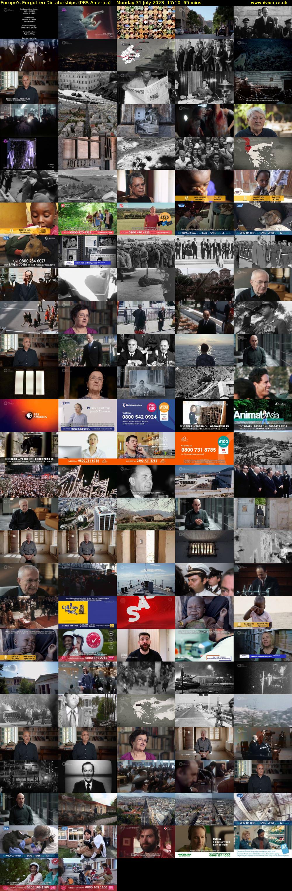 Europe's Forgotten Dictatorships (PBS America) Monday 31 July 2023 17:10 - 18:15