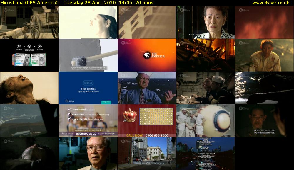 Hiroshima (PBS America) Tuesday 28 April 2020 14:05 - 15:15