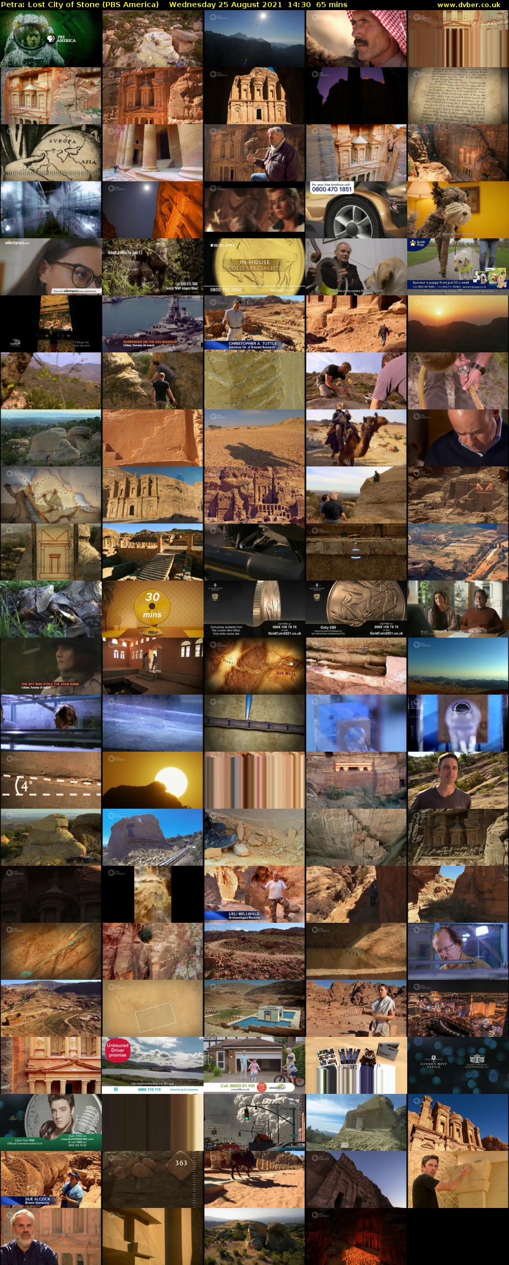 Petra: Lost City of Stone (PBS America) Wednesday 25 August 2021 14:30 - 15:35