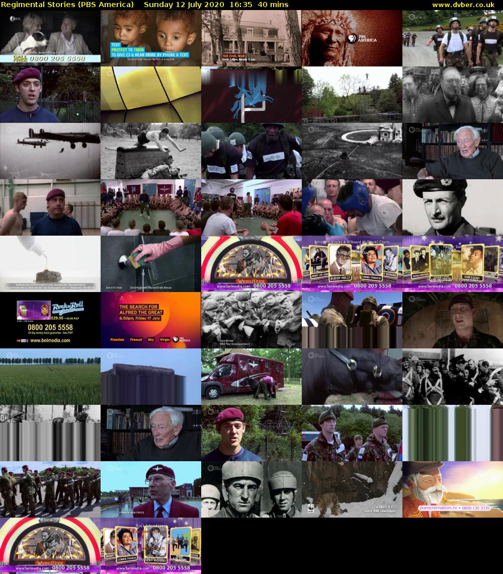 Regimental Stories (PBS America) Sunday 12 July 2020 16:35 - 17:15