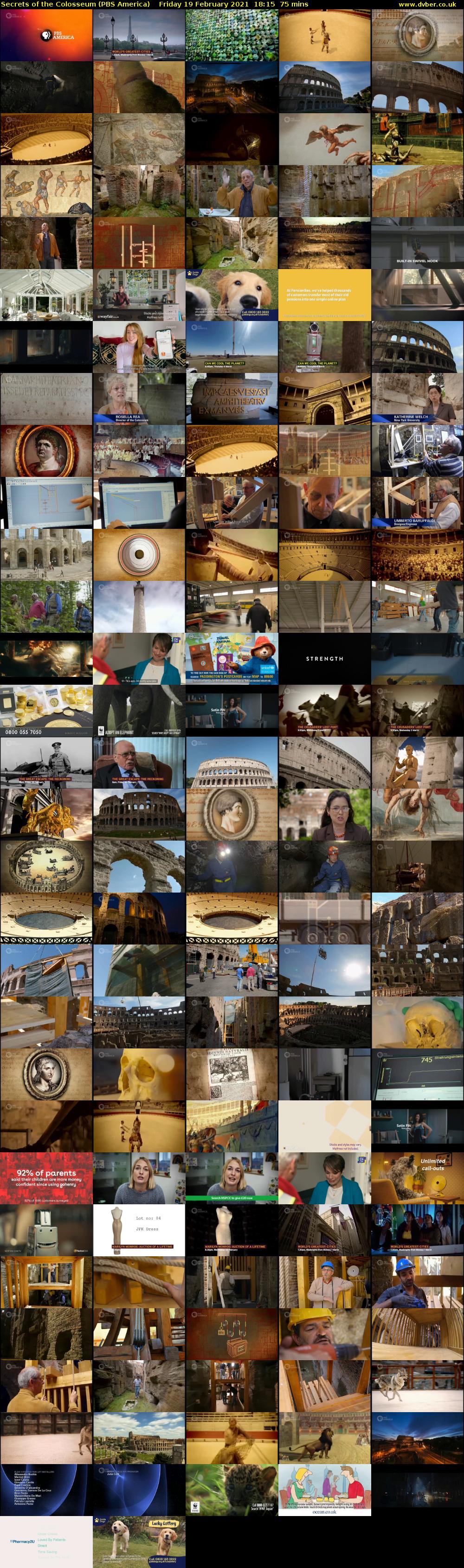 Secrets of the Colosseum (PBS America) Friday 19 February 2021 18:15 - 19:30