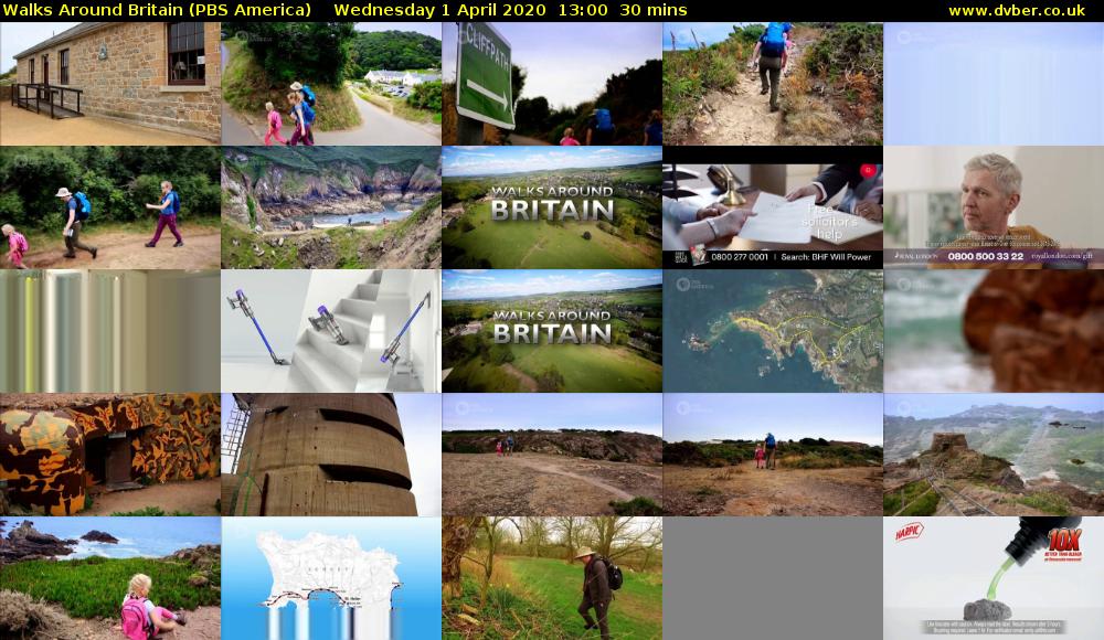 Walks Around Britain (PBS America) Wednesday 1 April 2020 13:00 - 13:30